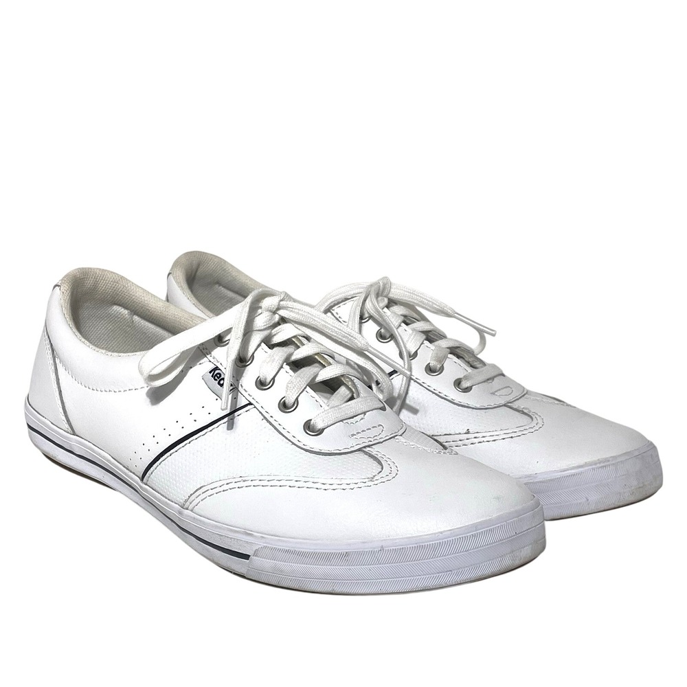 Keds White Leather Lace Up Sneakers Women's 8.5 US Casual Comfort Shoes